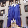 Façade d'un hôtel au Marché de Noël 