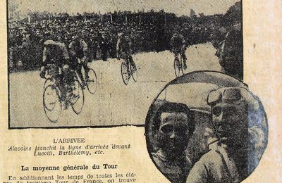 L’instruction physique des enfants et adolescents - Tour de France " Alavoine vainqueur de l'étape, Lambot du général.