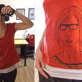 t-shirt au portrait