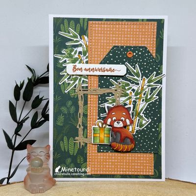 Carte d'Anniversaire Panda Roux
