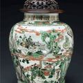 A large famille verte jar, guan, Kangxi period (1662-1722)