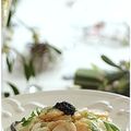 Tagliatelles de noix Saint-Jacques, vanille, caviar...