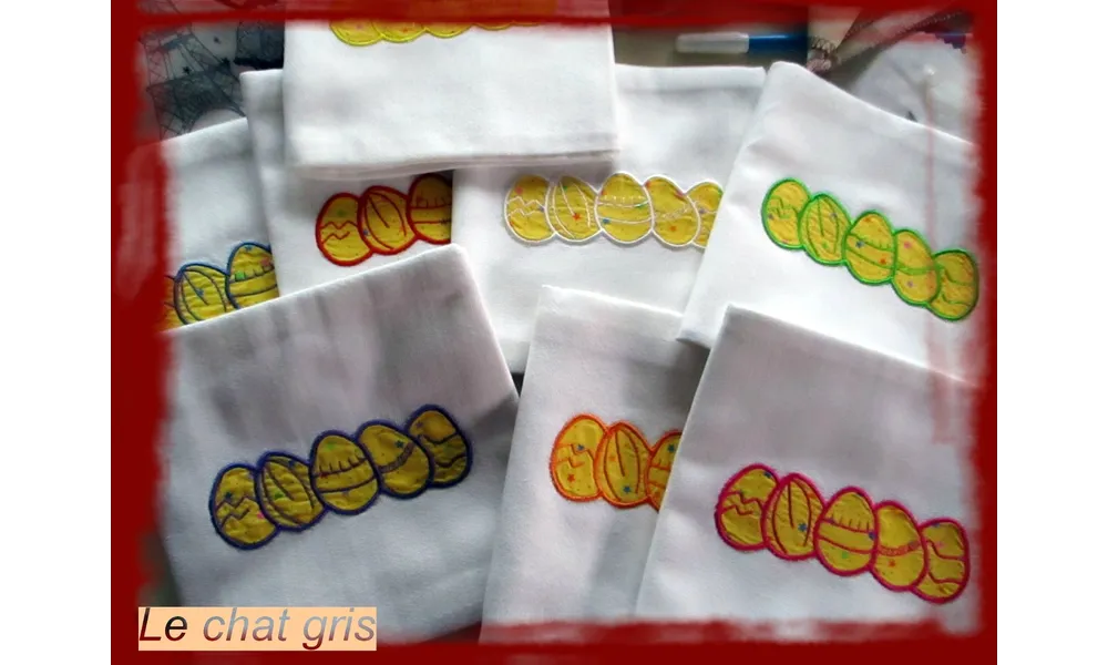 serviettes de pâques