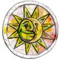 un soleil et sa lune, inspiré bien sur du symbole mexicain