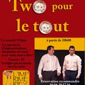 TWO POUR LE TOUT, samedi 19 juin à l'Imprimerie!