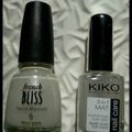 China Glaze "Ooh la la White Pearl" et Kiko 3in1 Mat