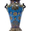 Théodore Deck (1823-1891) attribué à. Vase de forme balustre 