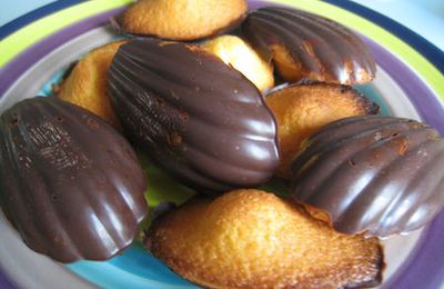 Madeleines au dos chocolat ....mmm