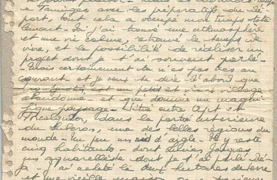 Lettre au peintre Robert Forestier. 5 novembre 1947