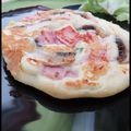 Pancakes jambon, champignons et fromage