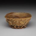 Carved rhinoceros horn cup with chi-dragon decoration, Ming dynasty (1368-1644)