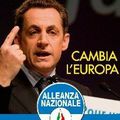 Campagne d'affichage de l'extrême droite italienne pour saluer la victoire de Sarkozy