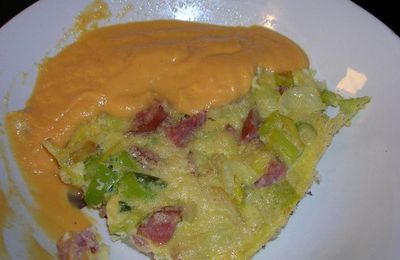 Frittata vide-frigo et sa sauce caresse