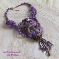 Collier pendentif Chinese Purple Stone