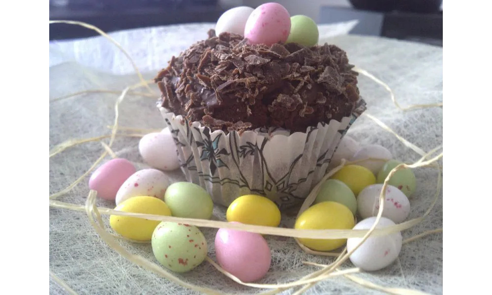 Cupcakes au chocolat pour Pâques