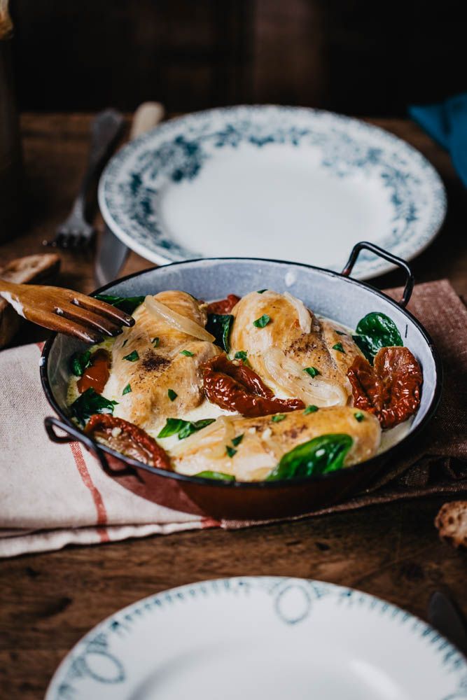 marrye me chicken, poulet, recette de saint valentin, facile, creme fraiche, tomates séchées, basilic