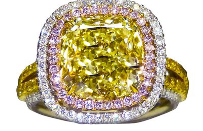 Stunning 5.27 Ct. Fancy Light Yellow Diamond Ring