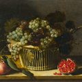 Louise MOILLON (Paris 1610 - 1674 ou 1696) - Nature morte de raisins, grenade et bigarade