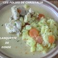 Blanquette de dinde à ma façon