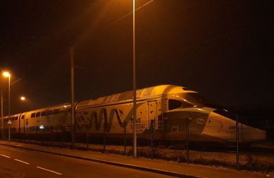 La rame d’essai TGV-M de retour en gare de Belfort, en ce mois de janvier 2025 !