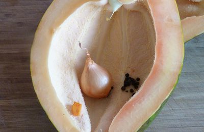 Papaye au lait de coco frais