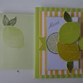Carte et enveloppe citrons