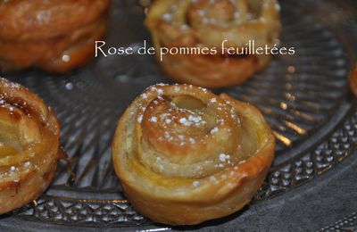 Rose de pommes feuilletées