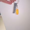 porte clef macaron jaune