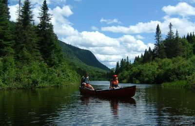 18- Juillet, détente au Parc de la Riviere Jacques Cartier...