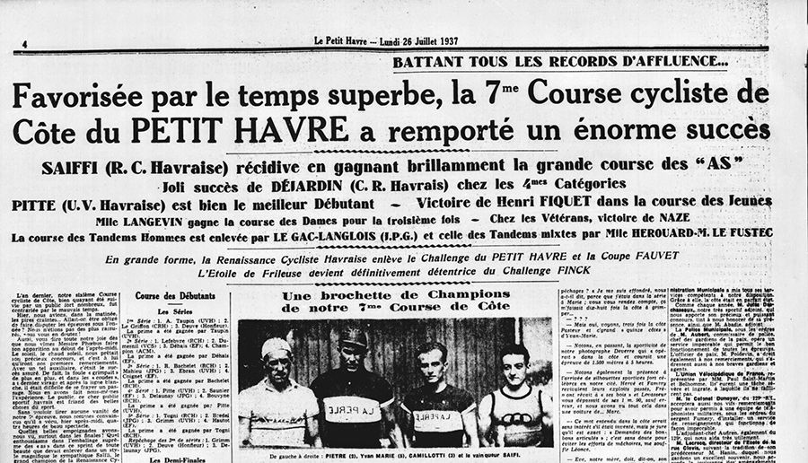 Mots clés - Le Havre -Tramway - Saint Michel - Georges Lafaurie – cycliste – journal - Graville
