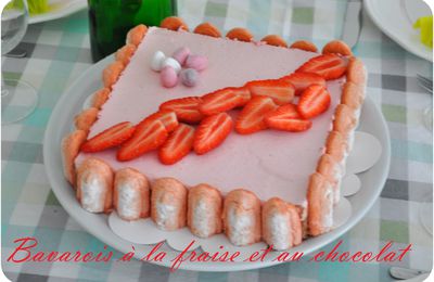 Bavarois fraise et chocolat {pour un dessert de Pâques gourmand et fruité}