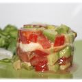 Tartare d'avocat, tomate , mozzarella