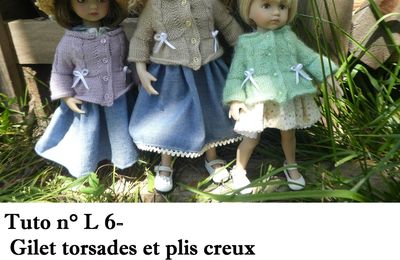Tuto L 6: gilet torsades et plis creux
