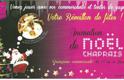 Vive la quinzaine commerciale, animation de Noël des Chaprais, vive le Téléthon!