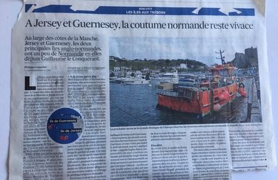 Le journaliste parisien des Echos (en vacances?) découvre la coutume normande à Jersey et à Guernesey...