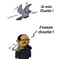 Hollande et le pigeon Charlie 