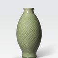 A Longquan celadon glazed ovoid vase, 15th-16th century