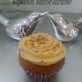 Cupcakes vanille caramel et cœur coulant caramel au beurre salé