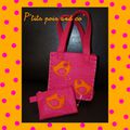 Ensemble p'tit sac + porte-monnaie "oiseaux"