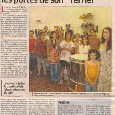 Un article de presse pour illustrer la rentrée 2012 du Terrier