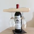 Idée DIY pour la fêtes des pères : porte verres sur une bouteille de vin