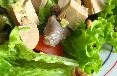 Salade folle au foie gras