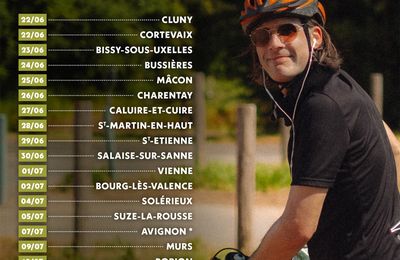 Célestin à retrouver en tournée à vélo et sans électricité pour l'album Débranché