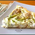 Tarte mozzarella, courgettes et fleurs de courgettes farcies,