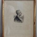 Gravure encadrée " Portrait de Montesquieu " A. Lalauze