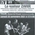 Concert du quatuor ZAHIR du 23 septembre 2021