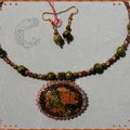 COLLIER CABOCHON UNAKITE