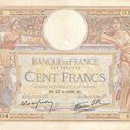 Billet 100 francs recto vintage