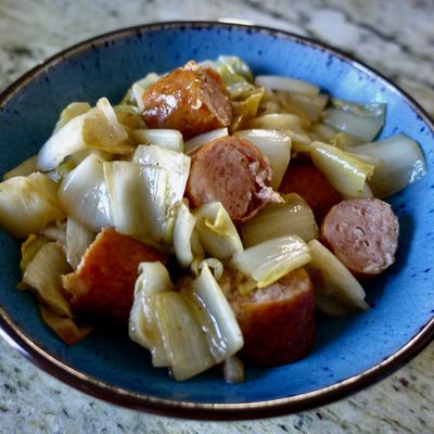 FONDUE D'ENDIVES AUX SAUCISSES FUMÉES