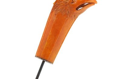 Amber Sculpture of an Eagle, North-East German, Königsberg, 18th century